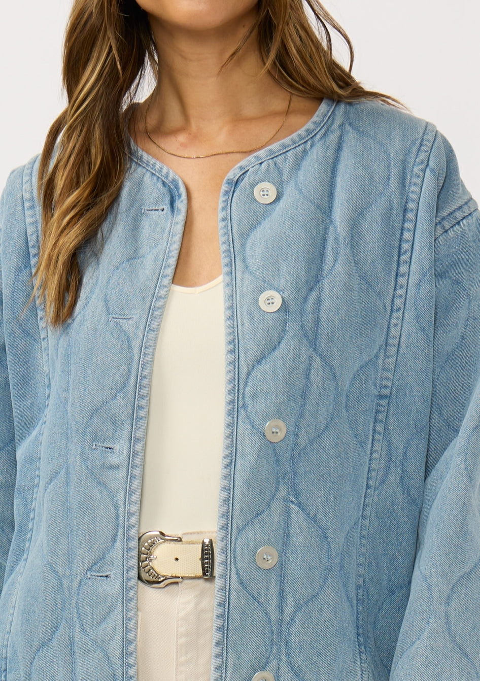 Quilted Denim Jacket