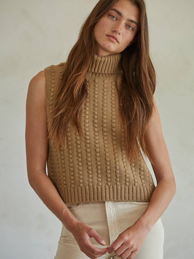 Turtle neck tank sweater