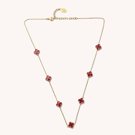 Red Mini Floral Necklace