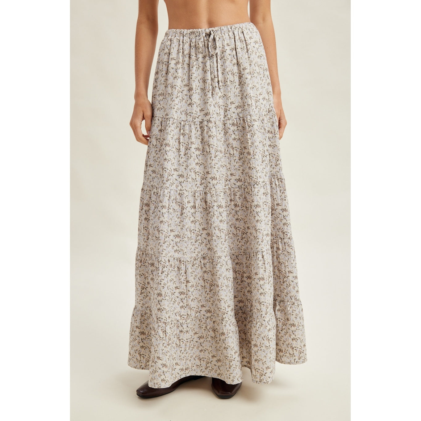 Tiered Floral Skirt