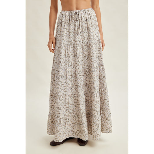 Tiered Floral Skirt