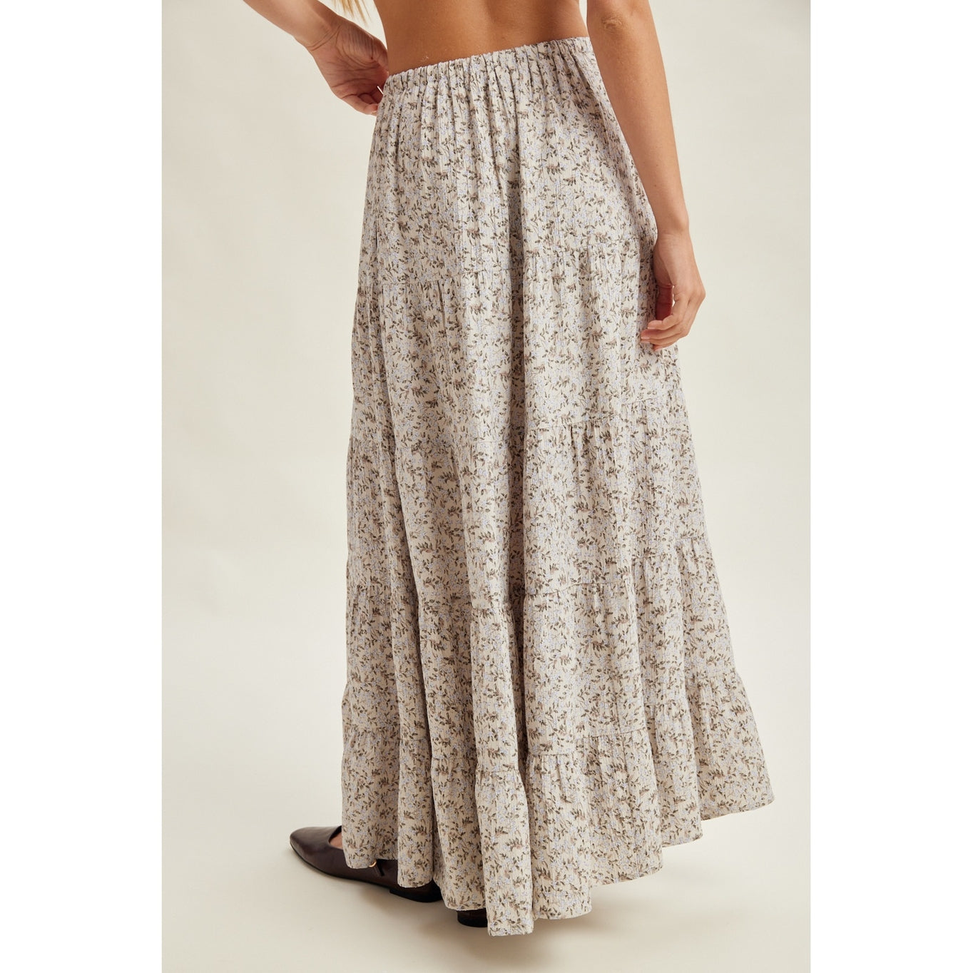 Tiered Floral Skirt