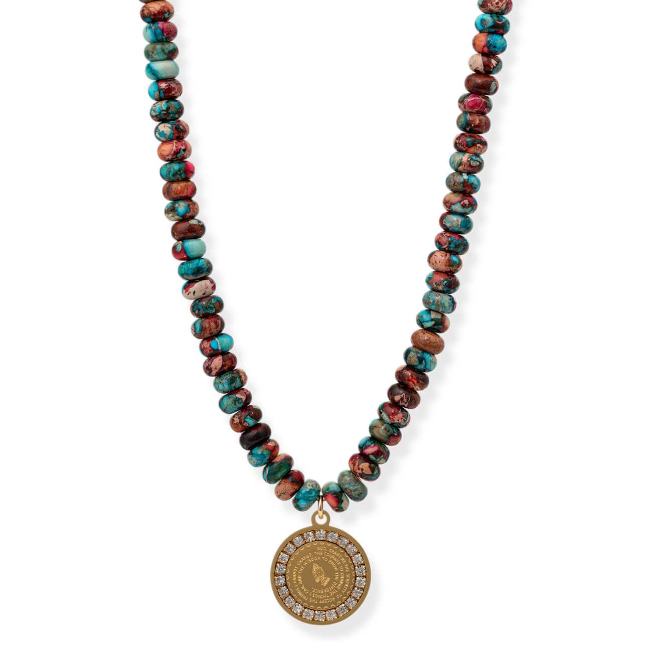 Water Color Prayer Warrior Necklace